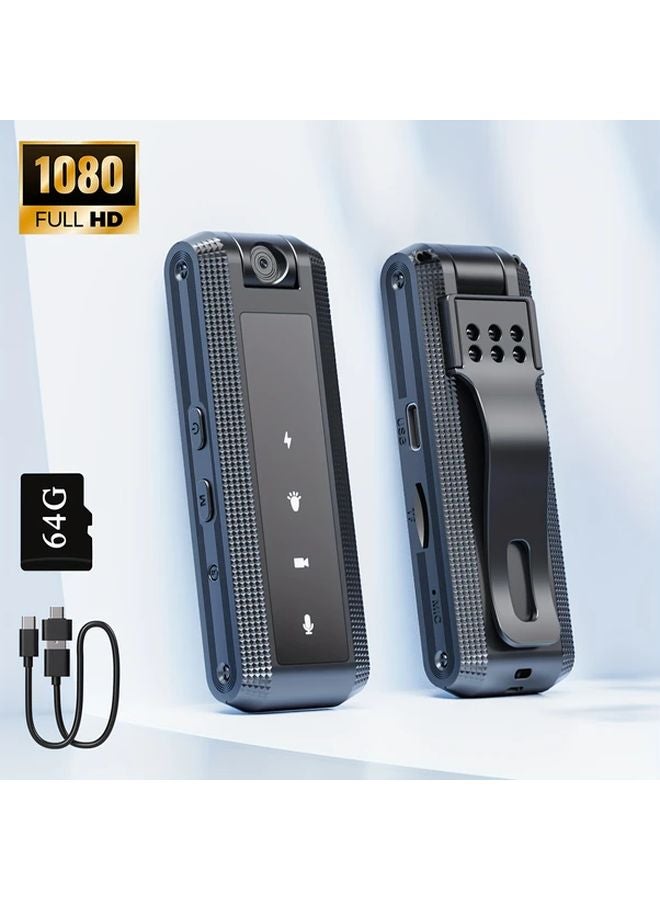 Portable 1080P HD Body Camera with 64GB Storage Night Vision USB Rechargeable - Image 5